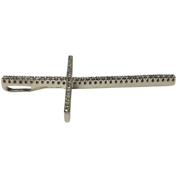 14 Karat White Gold Diamond Cross Pendant #18982 - Picture 5 of 7